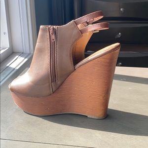 Brown Comfy Wedges